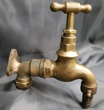 X LARGE AGED BRASS GARDEN TAP RECLAIMED &REFURBED GARDEN TAP