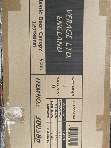 White plastic door canopy - door,
