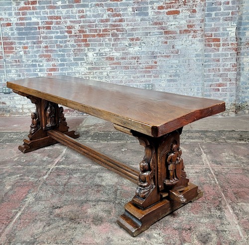 17th century gothic carved oak - carved,