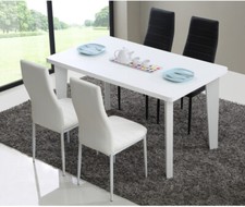 2/4/6x PU Leather Kitchen Dining Room Chairs Dinning Chair Padded Seat Metal Leg