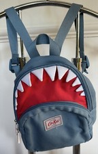 Original Cath Kids London Backpack Cath Kidston Blue Red Shark Mouth Teeth