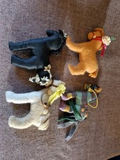4 Felt and Fabric Horse Decorations Christmas Tree Ornaments