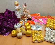 COLLECTION RETRO/KITSCH CHRISTMAS BAUBLES & DECORATIONS - SANTA FAIRY ETC..