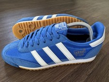 ADIDAS Dragon Mens Suede Terrace Trainers, Blue/White - Size 9 (BB1269)