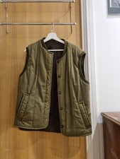 Barbour Trekker Waistcoat/Vest In Olive Green Cotton. Size M