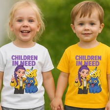 Children In Need Demon Hunter T-Shirt Pudsey Bear 2025 Spot Day Kids Tee Top