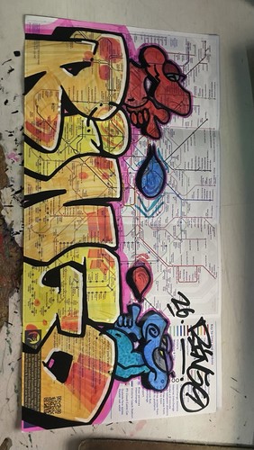 Authentic graffiti tube - , map