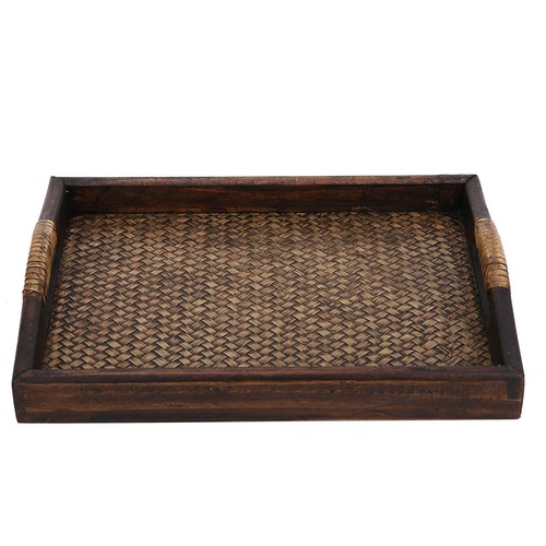 Vintage wooden serving tray - //,