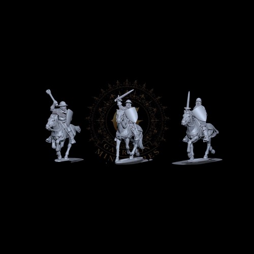 14th century mounted men - 14th,