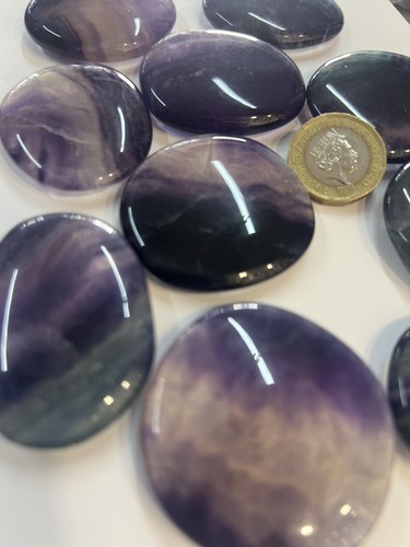 Rainbow fluorite palmstone - rainbow,
