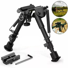 Metal 6-9" Adjustable Spring Swivel Bipod Adapter For Hunting Shooting Air Rifle