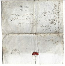 pre stamp old letters glasgow