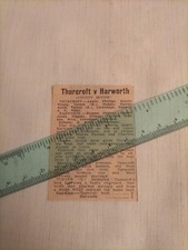 1960/61 Thurcroft v Harworth CSL small newspaper press report cutting HT Only