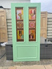 Beautiful Reclaimed Edwardian/Victorian  Stained Glass Door In Great Condition