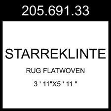 IKEA STARREKLINTE Rug Flatwoven Natural/black  3 ' 11"x5 ' 11 " 205.691.33