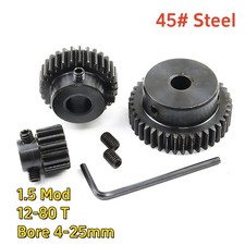 1.5 Mod Spur Gear 12-80 T Bore