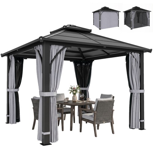 Outsunny 3x3 hardtop gazebo - 3x3(m),