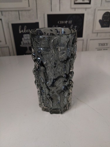 Whitefriars black bark vase - black, in
