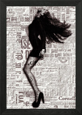 Newspaper Girl Framed Wall Art