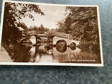 Vintage postcard River Wey