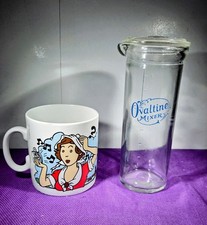 Vintage 1950s Ovaltine Mixer & Measure Jug & 1985 "Ovaltina" Mug, Retro, Advert