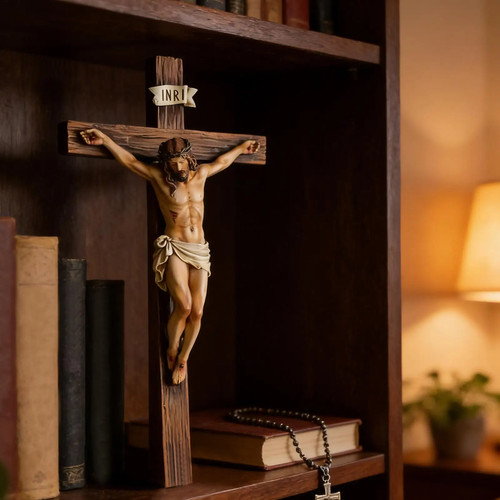 Hand painted jesus figurine - hand-painted,