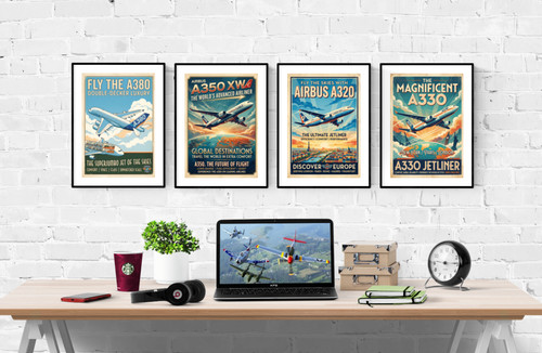 Airbus aviation vintage style - vintage,