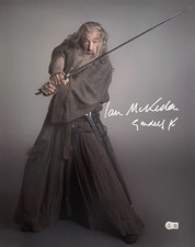 Sir Ian McKellen Signed Lord Of The Rings 16x20” Photo With Beckett Cert & LOA!