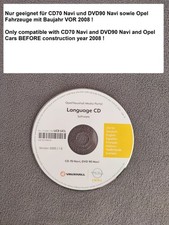 Opel languages language CD for