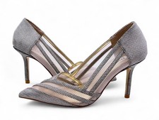 Dune London Axis Womens Heeled Shoes, Womens Heels UK Size 4, Silver, New