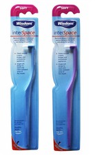 Wisdom Interspace Soft Interdental Toothbrush Tooth Brush  x2 ( 1 Purple + Blue)