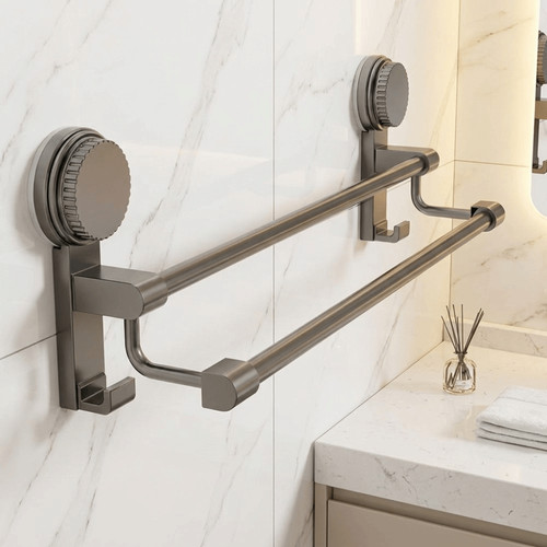 Towel rack bathroom drill - bathroom, no-drill