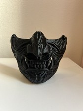 Samurai Devil Grimace Half Face Hannya Oni Noh Cosplay Tactical Mask