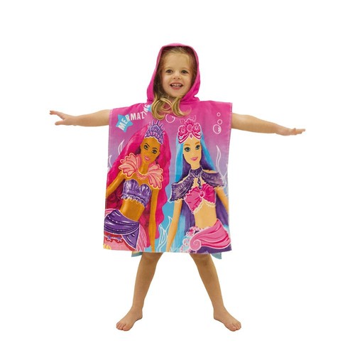 Barbie mermazing poncho towel - barbie,