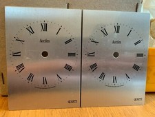  2 x Metal replacement clock face faces New Old Stock ex Clockmakers Spare Parts