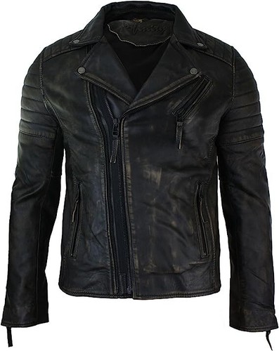 Mens black genuine leather - mens,