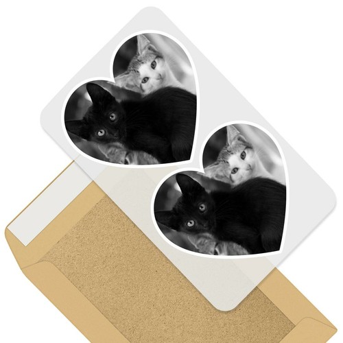 Heart stickers cm bw - stickers,