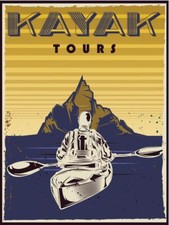  KAYAK TOURS plaque Vintage