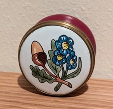 Acorn Design Toye Kenning & Spencer Enamel-3cm-Vintage Trinket/Pill/Snuff Box 