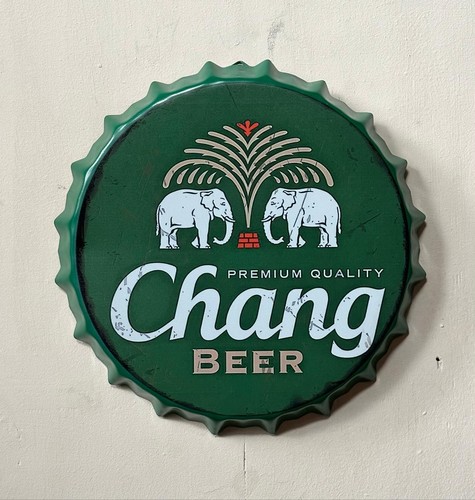 Chang beer metal bottle top - chang,