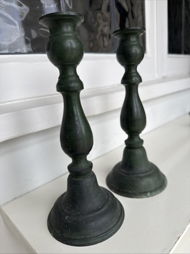 Antique brass copper candle - 2,