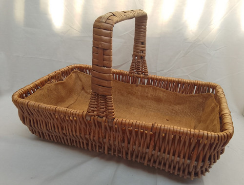 Large vintage wicker trug - vintage,