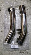 Yamaha FJR1300 UK Made T304 Stainless Exhaust Link Pipes & Clamps, LHS & RHS