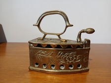 Small brass replica fire side