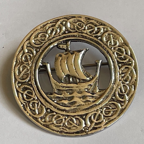 Vintage silver viking longboat - silver,