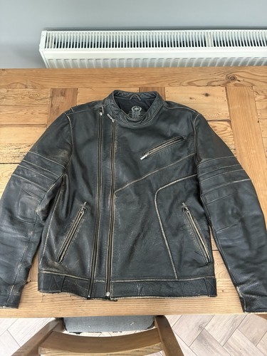 Yamaha leather biker jacket - leather,