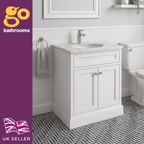 Traditional white vanity - white,