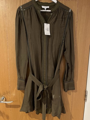 Reiss khaki harriet lace trim - reiss,