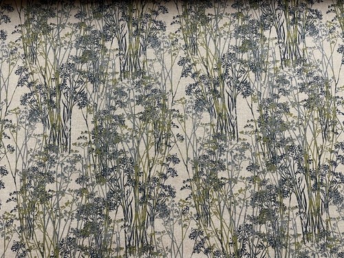 Hedgerow indigo lime - &, fabric