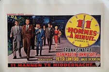Oceans Eleven ( Rat Pack ). Original 1960 Belgian Window Poster 14 x 21 on paper